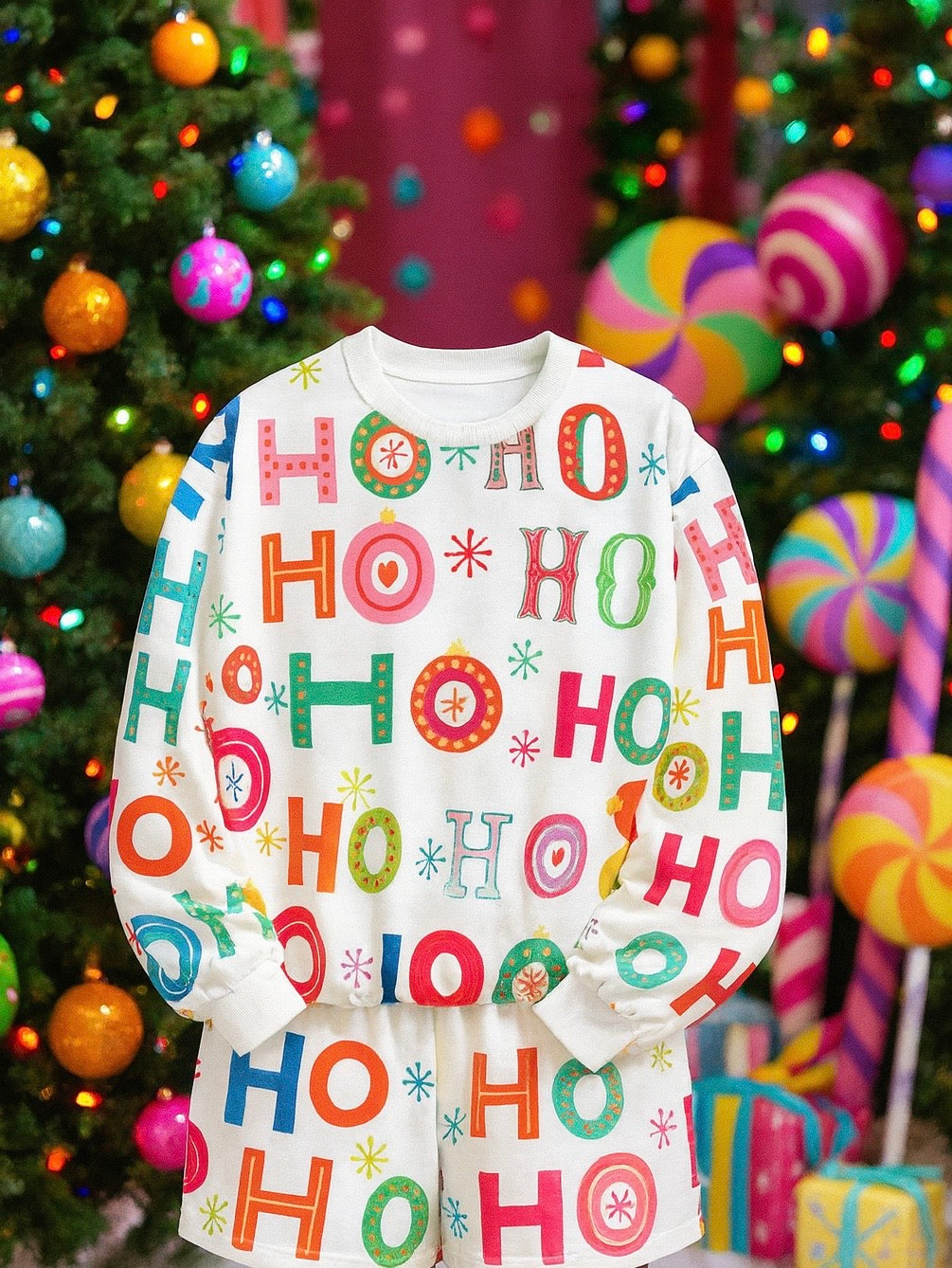 Merry Bright HO HO HO Lounge Set