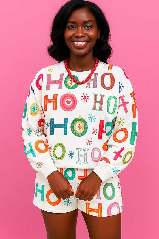 Merry Bright HO HO HO Lounge Set