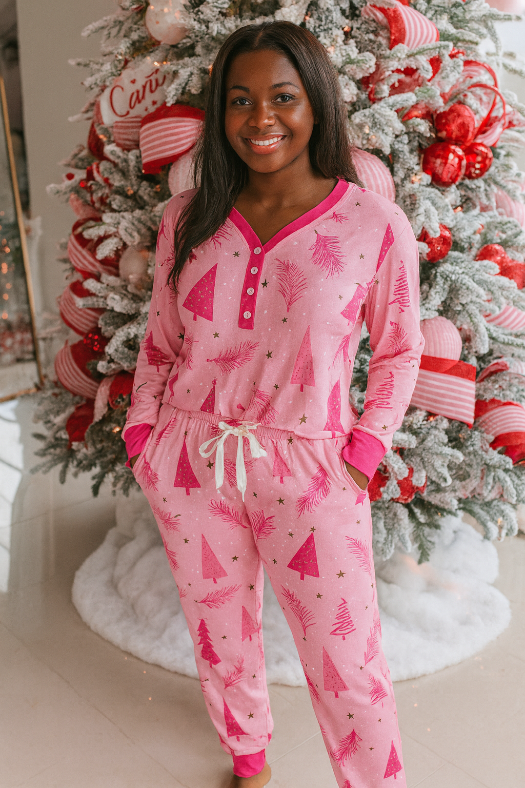 Merry & Bright Pink Tree Lounge Set
